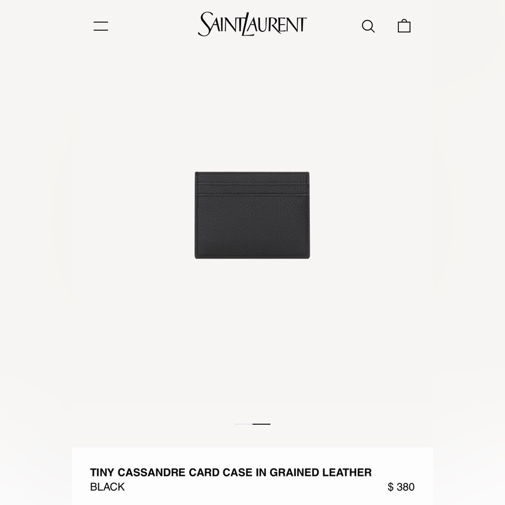 Saint Laurent Black Card Holder with Gold Logo - Picture 8 of 8